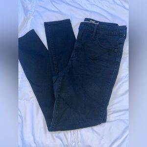 Black target straight jeans